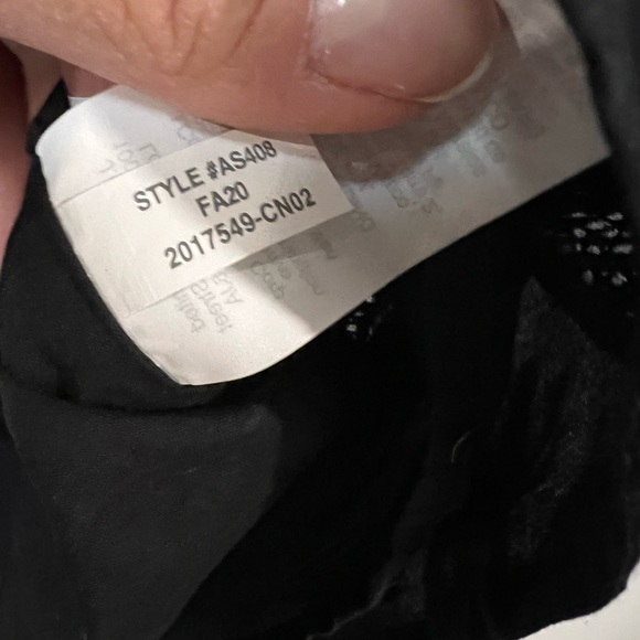 J. Crew Flutter-sleeve top cotton silk voile Black size S lace trim ruffleneck - Picture 9 of 12